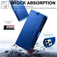 Apple iphone 13 pro max leather wallet case shockproof