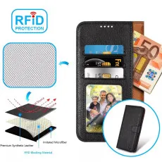 Luxury leather wallet case for Pixel 8 Pro