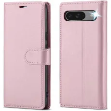 Premium leather flip cover for Pixel 8 Rose