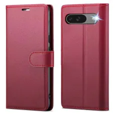 Premium leather flip cover for Pixel 8 In Red