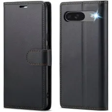 Premium leather flip cover for Pixel 8 In Black