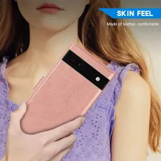 Google Pixel 6A Leather Wallet Case in RoseWith Beautiful Design