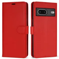 Google Pixel 7 leather wallet case Red