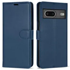 Google Pixel 7 leather wallet case Blue