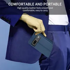 Google Pixel 7 leather wallet case Blue With Comfortable design