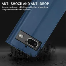 Google Pixel 7 leather wallet case Blue With full Drop Protection
