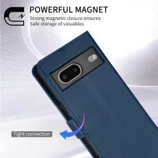 Google Pixel 7 leather wallet case Blue With Beautiful look