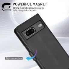 Google Pixel 7 leather wallet case Black With beautiful look
