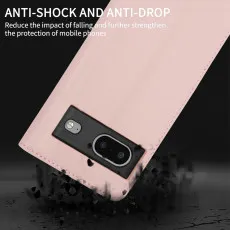 Google Pixel 7 leather wallet case Rose With full drop protection