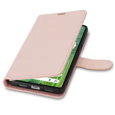 Google Pixel 7 leather wallet case Rose With magnetic closure