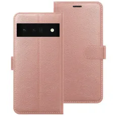 Google pixel 6 pro Leather Wallet Case Rose