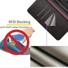 Google Pixel 7 Pro leather wallet case in Black with strong pockets