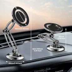 360° Rotating Magnetic Car Phone Holder with fold function