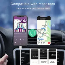 2-in-1 AUX Cable with Type-C and Apple Lightning connectors Use in cars And every where
