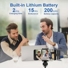 2-in-1 Wireless Collar Clip Microphone with USB-C compatibility with a long buttery timing