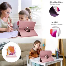 iPad 10th Gen 10.9-Inch 360 Rotating Leather Case in Rose with adjustable stand