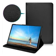 Samsung Galaxy Tab S8 Leather Smart Folio 360 Rotating Case in Black