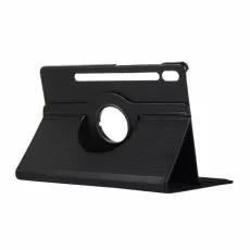 Samsung Galaxy Tab S8 Leather Smart Folio 360 Rotating Case in Black