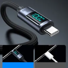 100W Type-C to Type-C Fast charging cable With LED power display strong power