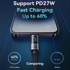 27W Type-C to Lightning charging cable with PD Compitable
