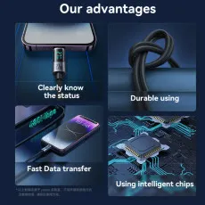 27W Type-C to Lightning cable with multi features