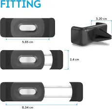 Adjustable air vent phone holder