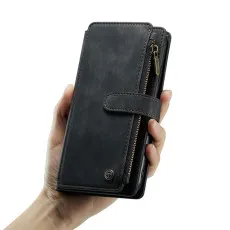 Look is good for IPhone 11 leather wallet case Black