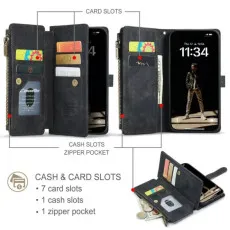 iPhone 15 Pro Max Zipper Wallet Case With Card Slots