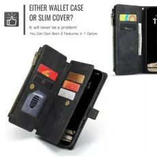 iPhone 15 Pro Max Zipper Wallet Case With Card Slots