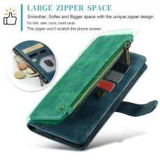 Samsung S24 Leather Wallet case For Large Zipper Space