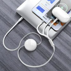 Retractable multi-USB charger cable for fast and efficient charging