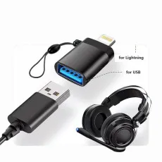 Compact USB Type A Female to 8 Pin Male Adapter