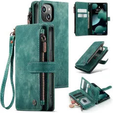 iPhone 13 Zipper Wallet Case With Card Slots