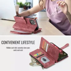 iPhone 13 Zipper Wallet Case With Card Slots