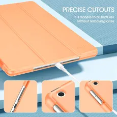 iPad 7th8th9th Gen 10.2-inch Smart Case Orange with smooth leather