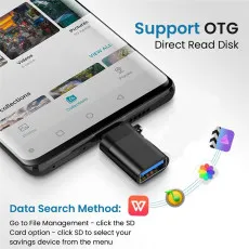 OTG Type C to USB Adapter 3.0 USB-C 3.0 Male OTG A Female Data Connector Converters