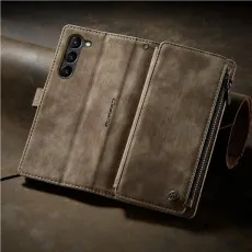Full fornt and back view for samsung s23 leather wallet case