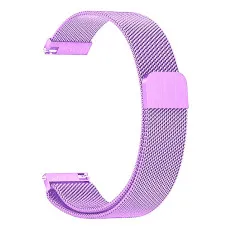 Quick release metal watch strap in lilac