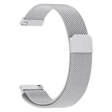 Quick release metal watch strap in silver