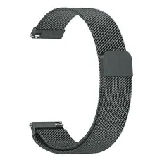 Quick release metal watch strap in black