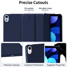 iPad Air 4th & 5th Gen Leather Smart Case Blue With Strong Corner