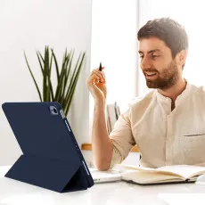 iPad Air 4th & 5th Gen Leather Smart Case With Kickstand