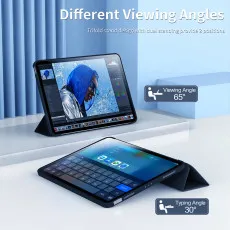 iPad Air 4th & 5th Gen Leather Smart Case WithAdjustable Stand