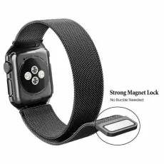 Stylish metal watch strap with secure fit