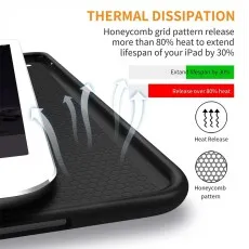 Premium Leather Smart Case for iPad Pro 10.5 (2017) in Black With Soft Back