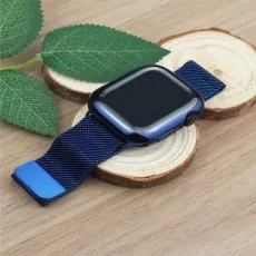 stainless steel magnetic Milanese loop strap for Apple Watch Smoth look