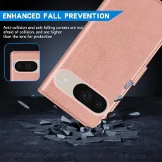Google pixel 9 leather wallet case for Enhanced fall prevention