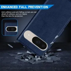 Google pixel 9 leather wallet case for Enhanced fall prevention