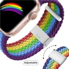 Apple Watch stylish stretchy braided solo loop Woven strong Buckle Belt