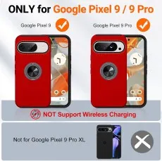 Built-in Ring Shockproof Case for Pixel 9 Pro